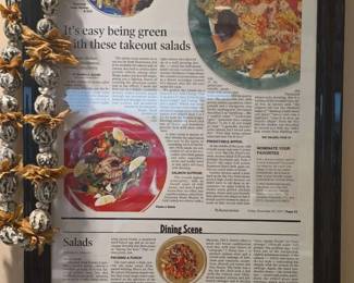 BCD028 - Framed Reprint Of The Honolulu Advertiser Dining Scene