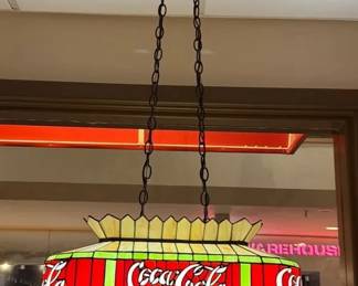 BCD122 - Tiffany Style Coca Cola Hanging Lamp Double Wide