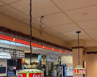 BCD127 - Coca Cola Tiffany Style Single Lights Set of 2ea