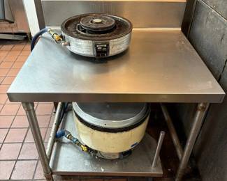 BCD113 - Stainless Steel Table w/ Roll Out Shelf
