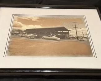 BCD064 - Framed Photo of Old Kewalo Boat Yard.