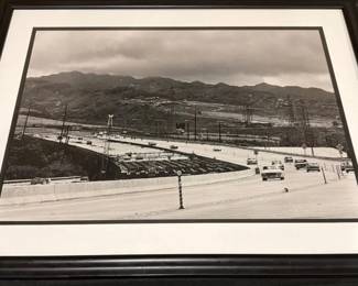 BCD024 - Historical Photo of Partially Opened H1 Freeway through Aiea