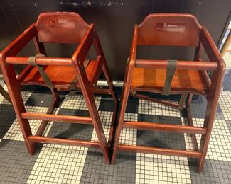 BCD042 - 2 Solid Wood Restaurant Kids' Booster Seats