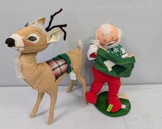 Lot 274: Annalee Santa and reindeer