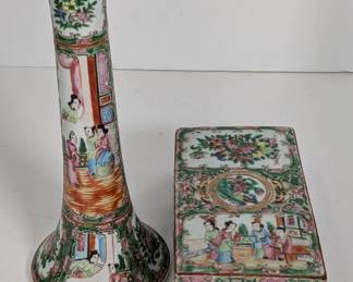 Lot 601: Rose Medallion porcelain