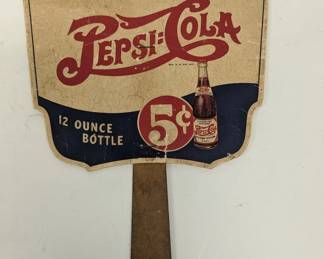 Lot 291: 1940 Pepsi-Cola fan with Pete the Pepsi-Cola Cop