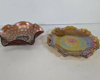 Lot 568: Marigold carnival glass