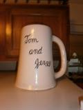 Large Crock Tom and Jerry Tankard