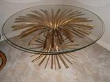 Retro Metal and Glass Coffee Table