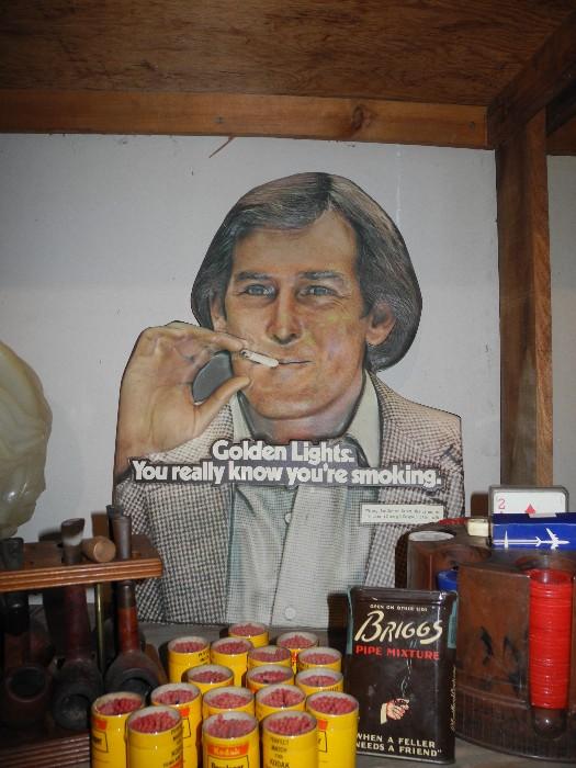 Vintage cigarette sign/ad