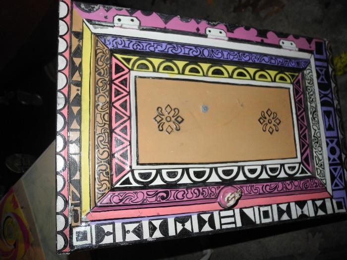 Art box painted by Bob Lee and signed