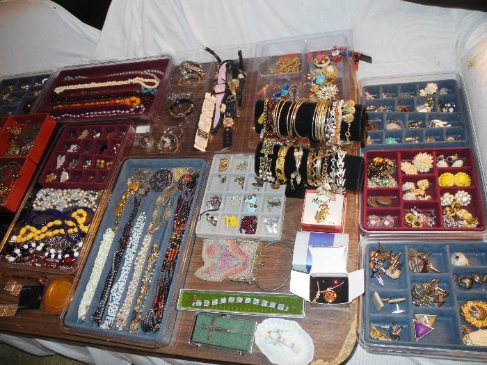 Huge assortment of costume jewelry