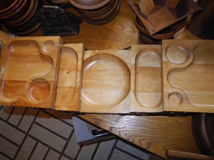 This serving tray folds all the way in.....very handy!