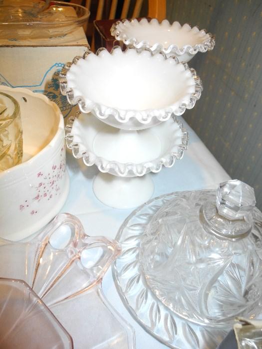 Fenton silvercrest sherbet dishes