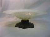 Tiffany Favrile and bronze center bowl