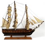 Lot#3, SHIP MODEL, H 30", L 34", D 5 1/2", "CONSTITUTION 1797"Having canvas sails, string rigging, forty-two cannons and three lifeboats.