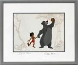Lot#58, FRANK THOMAS & OLLIE JOHNSTON, DISNEY ANIMATION CEL, 1992, H 10", W 13", "THE JUNGLE BOOK"Edition size 2500. Ink signed, "Ollie Johnson", lower right and "Frank Thomas", lower left. Certificate of authenticity from the Walt Disney Company on verso. Framed.