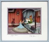 Lot#60, FRANK THOMAS & OLLIE JOHNSTON, ANIMATION CEL, H 11", W 15", "PETER PAN"Edition #68/500. Certificate of authenticity from the Walt Disney Company on verso. Framed. Actual size of art work, 11.25" H. x 15" W. Frank Thomas signed in margin lower left. Ollie Johnson signed in margin lower right, both in black Sharpie.