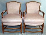 Lot#81, PINE UPHOLSTERED SIDE CHAIRS, PAIR, H 34", W 24"