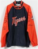 Lot#196, 1968 DETROIT TIGER AUTOGRAPHED WARM UP JACKET.Fourteen 1968 Detroit Tiger autographs and include: Al Kaline, Willie Horton, Mickey Lolich, Gates Brown, Jim Northrup, Dick Tracewski, Jim Price, Darrel Patterson, Pat Dobson, Tom Matchick, Hal Naragon, Wayne Comer, John Hiller and Jon Warden; plus 1984 Detroit Tigers, Johnny Grubb, Marty Castillo, 1985 Tiger,  Frank Tanana; plus New York Yankee and 1969 Detroit Tiger and native Detroiter, Tom Tresh; all signed in black Sharpie.