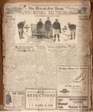 Lot#203, 1911 DETROIT FREE PRESS, SPORTS PAGES, TY COBB, DETROIT HOCKEY 3 PCS.includes three front pages of the 1911 Detroit Free Press sports section including 1911 Detroit professional hockey team depicted as the "Detroit Seven" in the front page article written in December, 1911. also two front page Detroit Free Press sports sections depicting Detroit Tiger great and Hall Of Fame player, Ty Cobb, also from December, 1911.