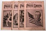 Lot#280, U.S POLICE GAZETTE NEWS MAGAZINES BASEBALL PLAYERS, JIM THORPE & OUR BOYS IN FRANCE' ETC 1917 4 - PA,United States Police Gazette News Paper Magazines 1917 (4) - Papers: Baseball Players; JIM THORPE, New York Giants. / WALTER ALEXANDER, New York Yankees. /   Football - PLAYERS; HARRY LEGORE, FORMER YALE STAR, AND U.S. NAVAL Reserve Team, Newport, R.I. /  MISS JOSEPHINE BARTLETT, SWIM CHAMPION, Somersault Diving. TRAPSHOOTING, N.Y.A.C., TRAVERS ISLAND, N.Y. CHAMPIONSHIP SHOOT OF 1917. / SPORTS MEN AND SPORTS WOMEN ARE ENGAGED IN SPORT'S CHAMPIONSHIPS. / ' " OUR BOYS IN FRANCE "   & President WILSON. / Etal, Etc.   Four Gazette News Magazines. Famous Polish - American Wrestler, ' WLADEK ZBYSZKO' . / JOE WELSH - Welter Weight. / JONNY MEALEY - Feather Weight. / YOUNG JOE BOBBELI - Clever 135-Pounder. /  JOE CONTI - CLEVER Bantamweight. / MIKE M'TEAGUE - 158-Pounder. / Victor Dahl - A Sturdy Middle Weight. /  Ambitious Boxers Who ASPIRE TO GREATNESS.     -      -        -        -