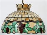 Lot#312, LEADED GLASS, MULTI-COLORED HANGING SHADE, H 15"