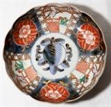 Lot#1206, JAPANESE IMARI PORCELAIN BOWL, C. 1850, DIA 6"Hand painted. Light gilded highlights