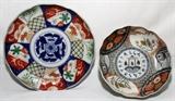 Lot#1211, JAPANESE IMARI PORCELAIN BOWL & PLATE, 19TH C., DIA 7" & 8": Including 1 bowl, Dia.7", and 1 plate, Dia.8 1/2".  Two items total. Good condition. Chs