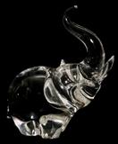 Lot#1277, STEUBEN GLASS ELEPHANT, H 7 1/2": Signed Good condition jw