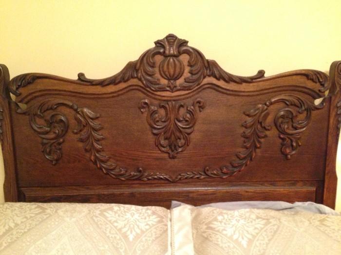 Hand Carved Head Board - Queen Size