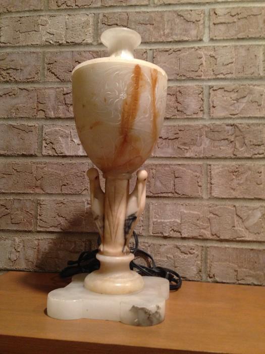 Vintage marble base lamps