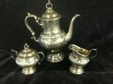 3 pc Gorham Sterling Silver Tea Set 26.45 OZT