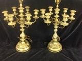Pr. French Ormolu Seven Light Candelabra converted Lamps