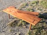 Free Form Butterfly Dove Tail Walnut Plank Coffee Table