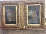 Pair Leonard Knyff Oil Paintings on Board 1652-1722