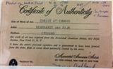 "Christ at Emmaus" Certificate of Authenticity