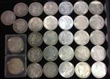 30 US Morgan Silver Dollars circulated