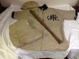 Vintage 1900-1905 Full Baseball Uniform with Cap & Bat
