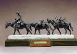 FRED FELLOWS BRONZE. 12"H x 24"
BREAKING TRAIL