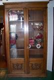 Obviously a store piece - great storage/display - in oak. Cabinet is dated early 1900's.