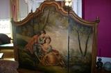 Wonderful screen. Screen is hand painted on wooden panetls -has a little damage- but nothing that cannot be fixed