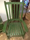 Nice early green painted rocker