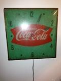 Fishtail Coke Clock in working condition. 