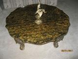 Hollywood Regency style capiz shell coffee table