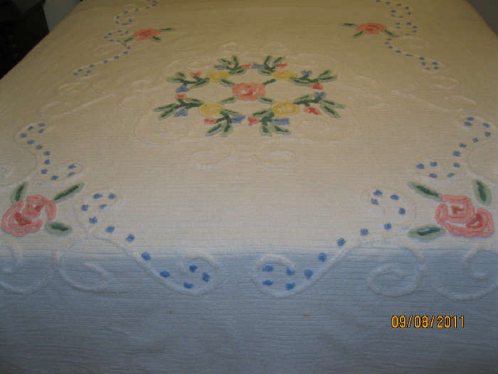 Immaculate vintage chenille bedspreads