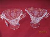 Heisey "Orchid" sugar & creamer