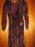 Clair Soeurs Paris crushed velvet vintage dress