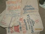 Vintage sugar sacks from Cuba, Etc.