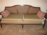 Vintage Cane-back sofa w/ matching armchair & rocker
